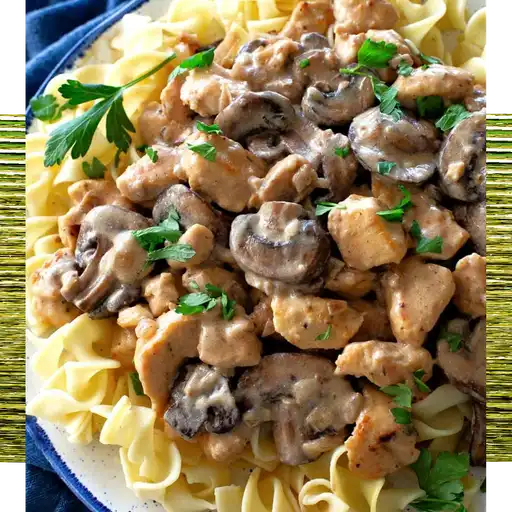 Chicken stroganoff pasta