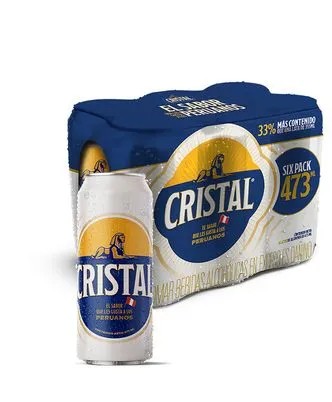 SIX PACK CRISTAL LATA DE 473 ML 