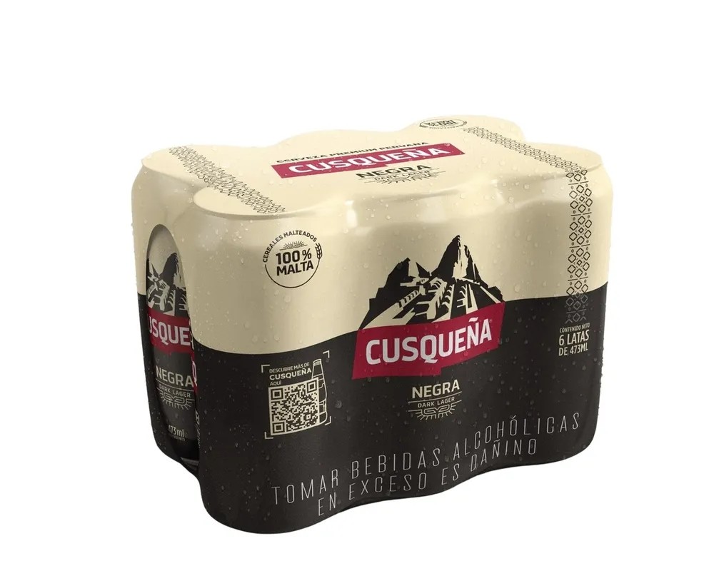 Sixpack Cerveza Cusqueña Negra Lata 473ml