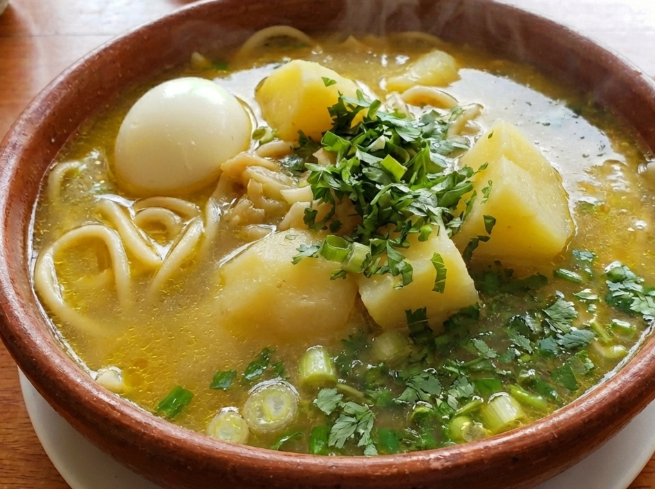 Caldo de gallina sin presa