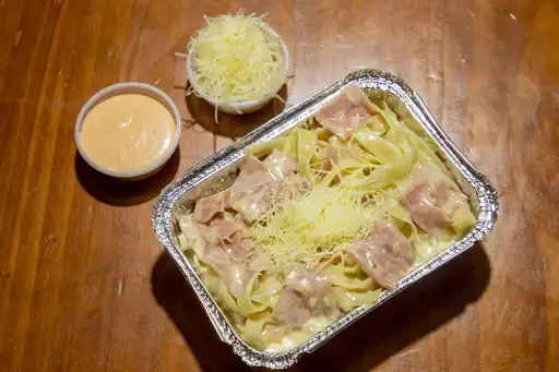 Ham Alfredo Pasta