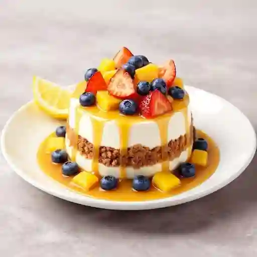 Yogurt con Frutas, Miel y Algarrobina