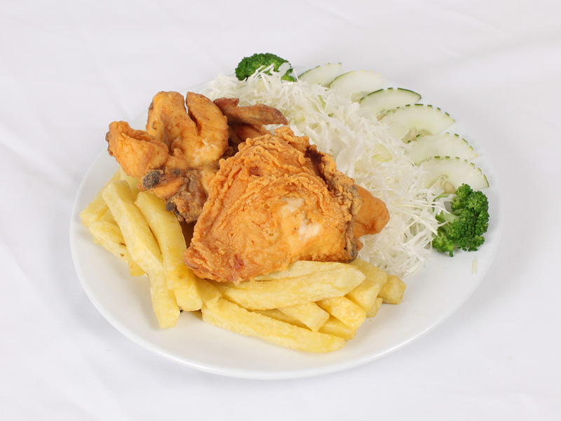 Pechuga con papas fritas