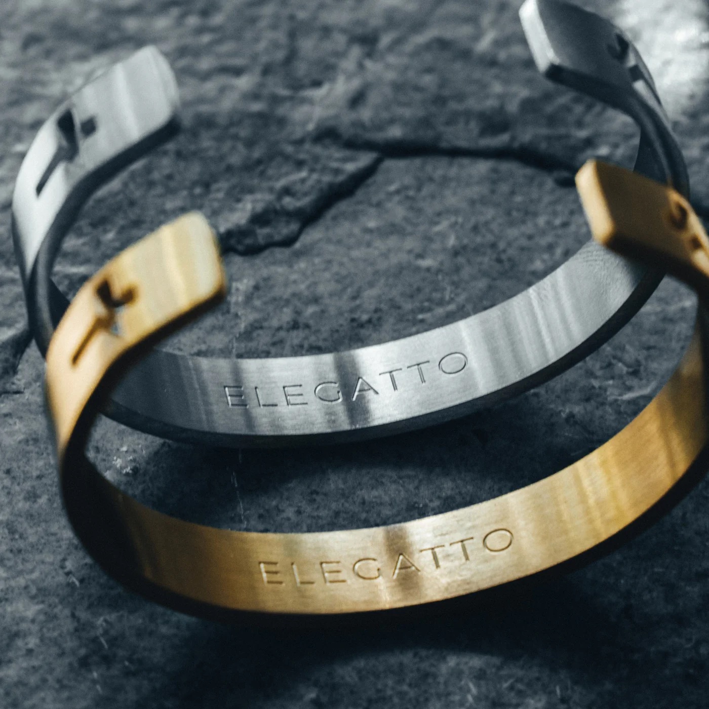 Pulsera Elegatto Stavros Acero cepillado