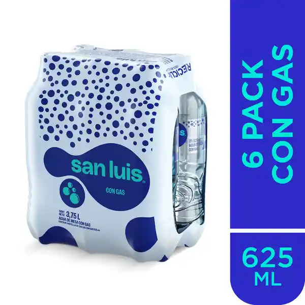 San Luis Sixpack Agua Con Gas