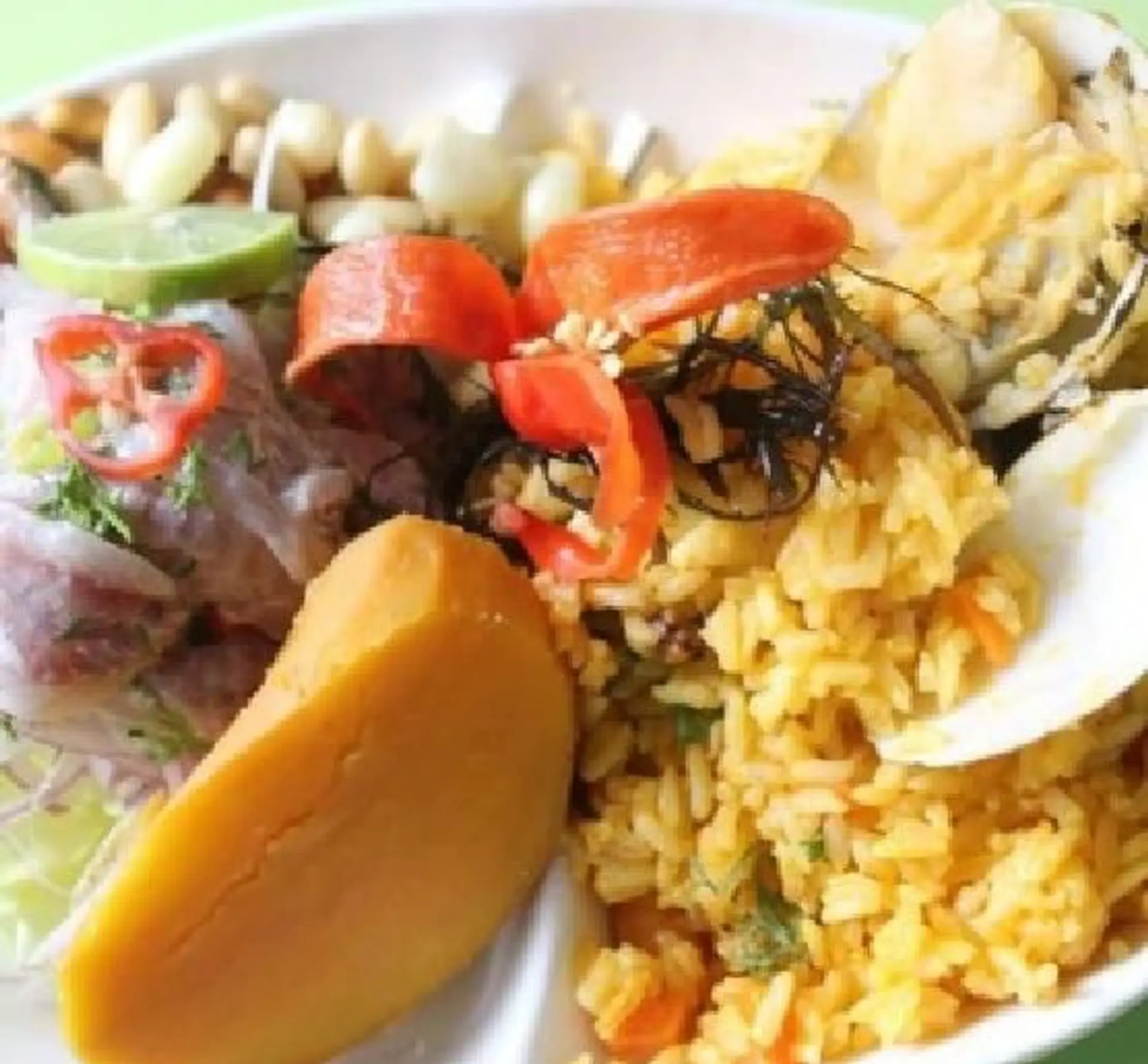 Ceviche + Arroz con mariscos
