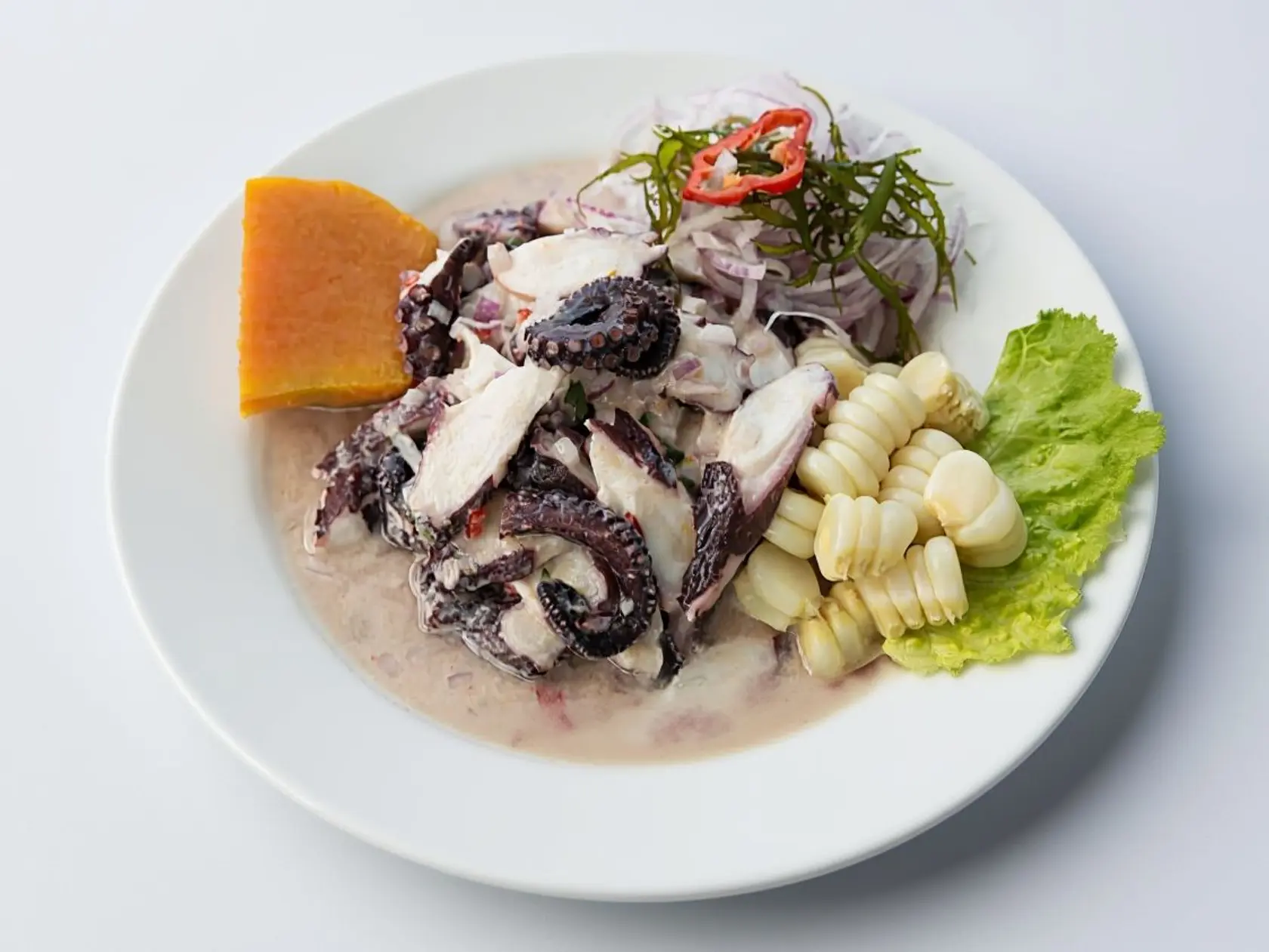 Ceviche pescado y pulpo