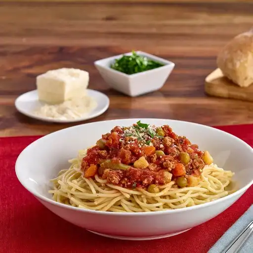 Pasta Boloñesa con Jalapeño