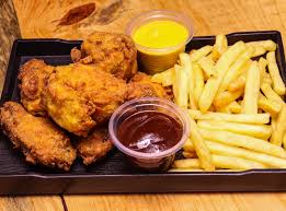 16 Alitas Brouche Bbq +Papas Fritas