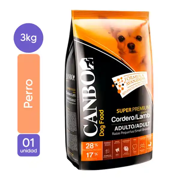 Canbo Alimento para Perro Adulto Raza Pequeña Sabor a Cordero