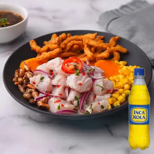 Combo Ceviche Carretillero + Inca Kola Orig 600ml