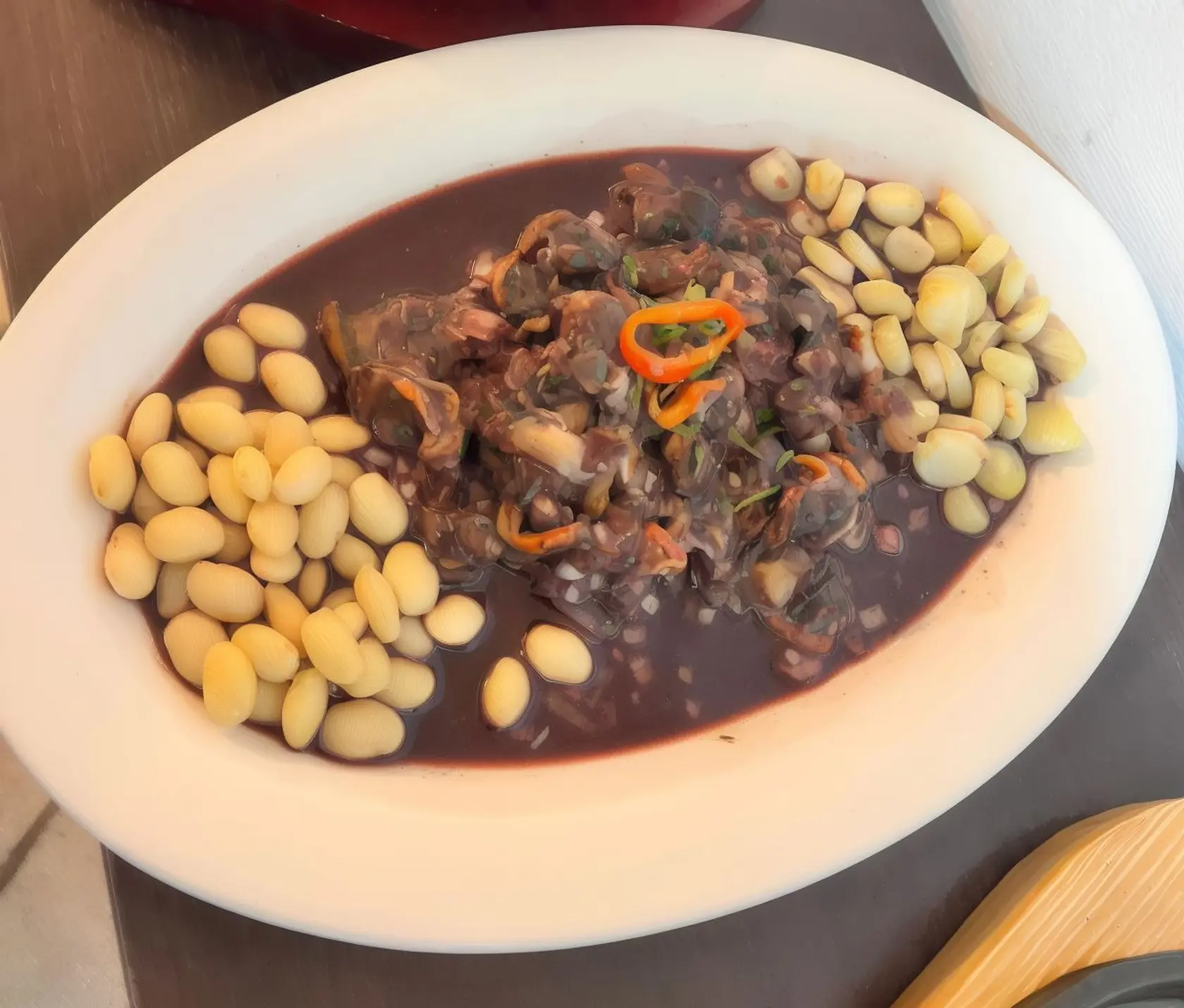 Ceviche de conchas negras