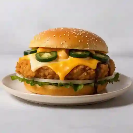 Crispy chicken jalapeño melt